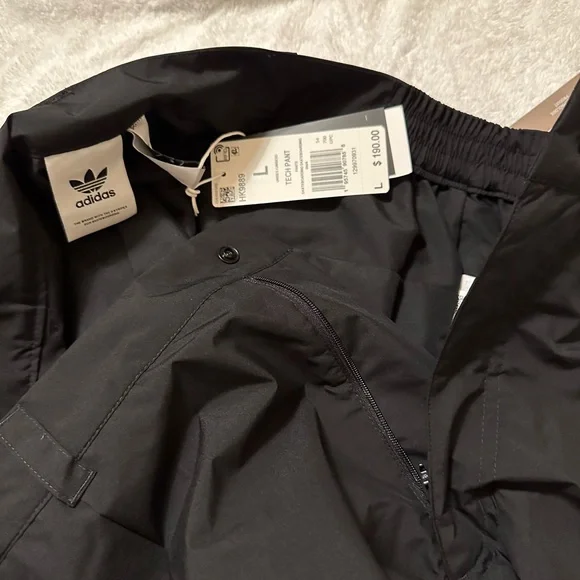 Adidas Black Skateboarding Gore-Tex Tech Water Resistant Unisex Pants Large